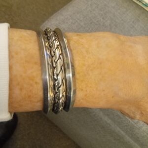 Sterling Silver Braided Cuff Bracelet